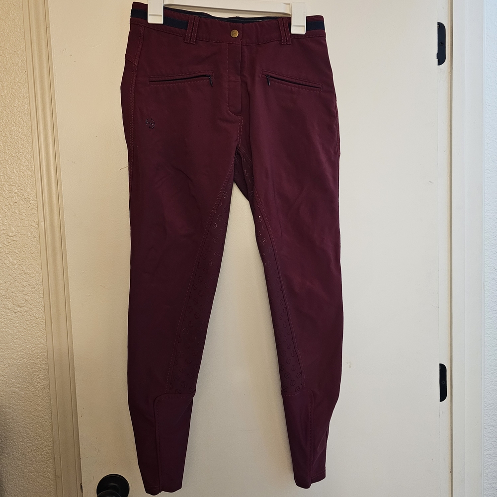 Halter Ego "Megan" Burgundy Wine Riding Pants Womens Size 30